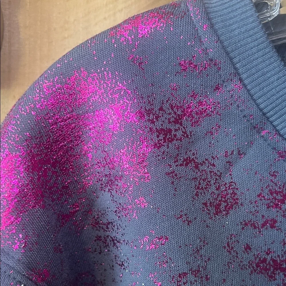 Xtraordinary Gray Sweatshirt with Pink Glitter Youth/girls size large - Picture 5 of 6